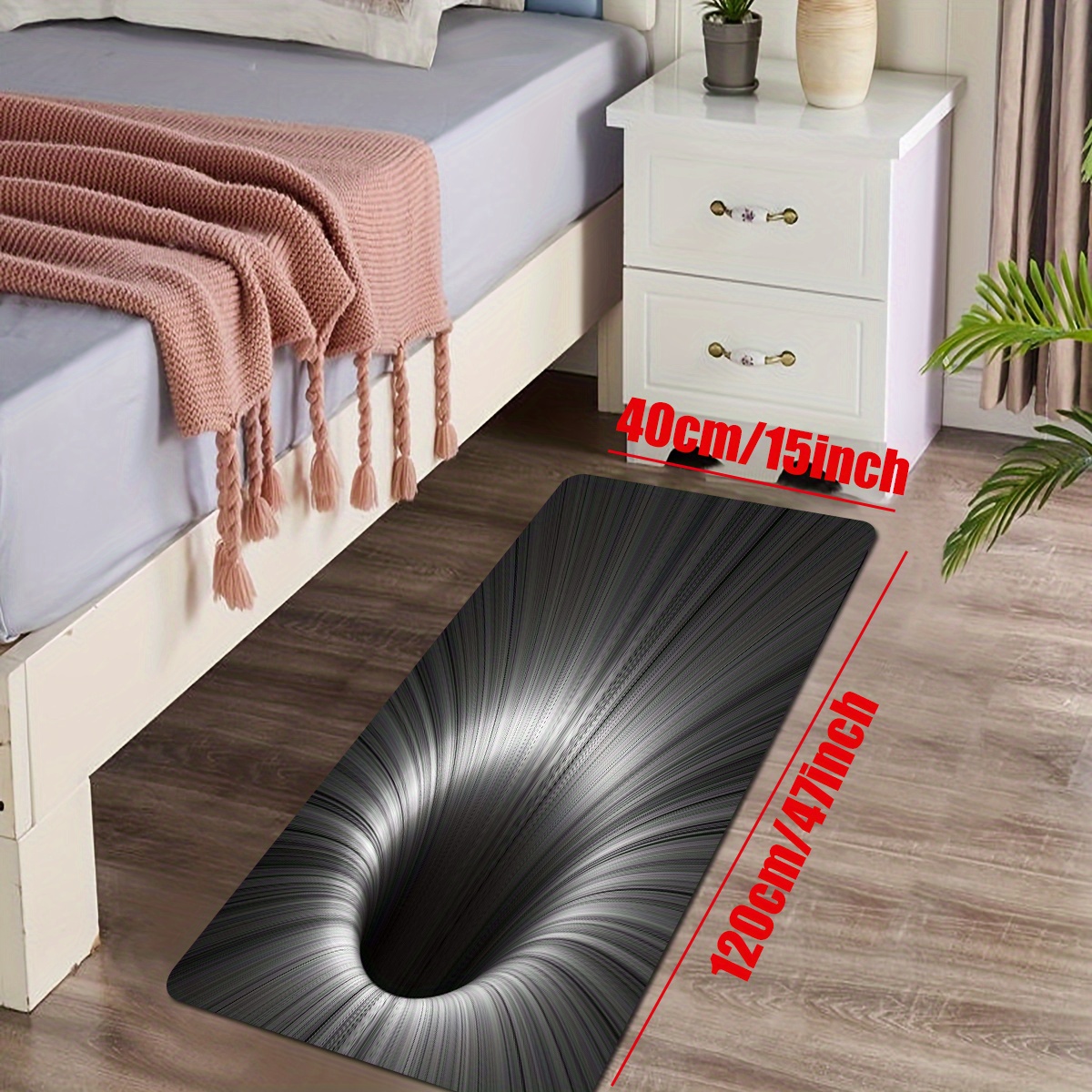 1pc 3d Gradient Color Hole Shaped Carpet Door Mats, Modern Personality  Horror Visual Small Carpet Indoor Entrance Decorative Rug, Environmentally  Friendly, Machine Washable, Water Absorbing And Non-slip Floor Mat For  Living Room