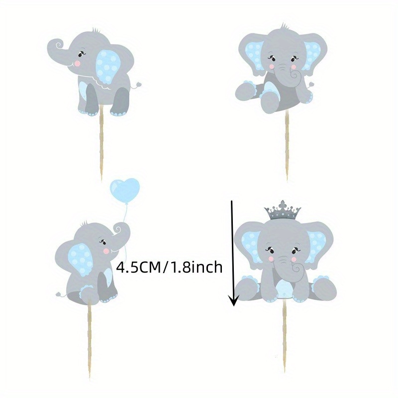 Elephant Baby Shower Cake Decorations, Baby Elephant Cake Topper