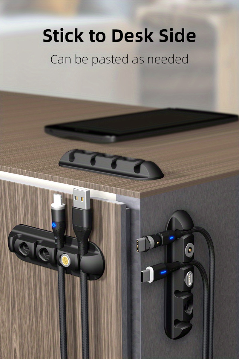 UUST Silicone Cable Ties, Reusable Cable Ties, Cord Organizer Charger Cord Holder