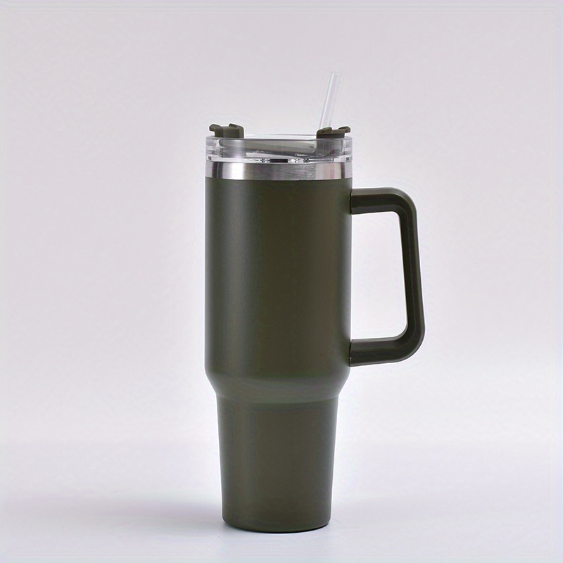 Tumbler With Lid And Straw, 18/8 Stainless Steel Vacuum Insulated