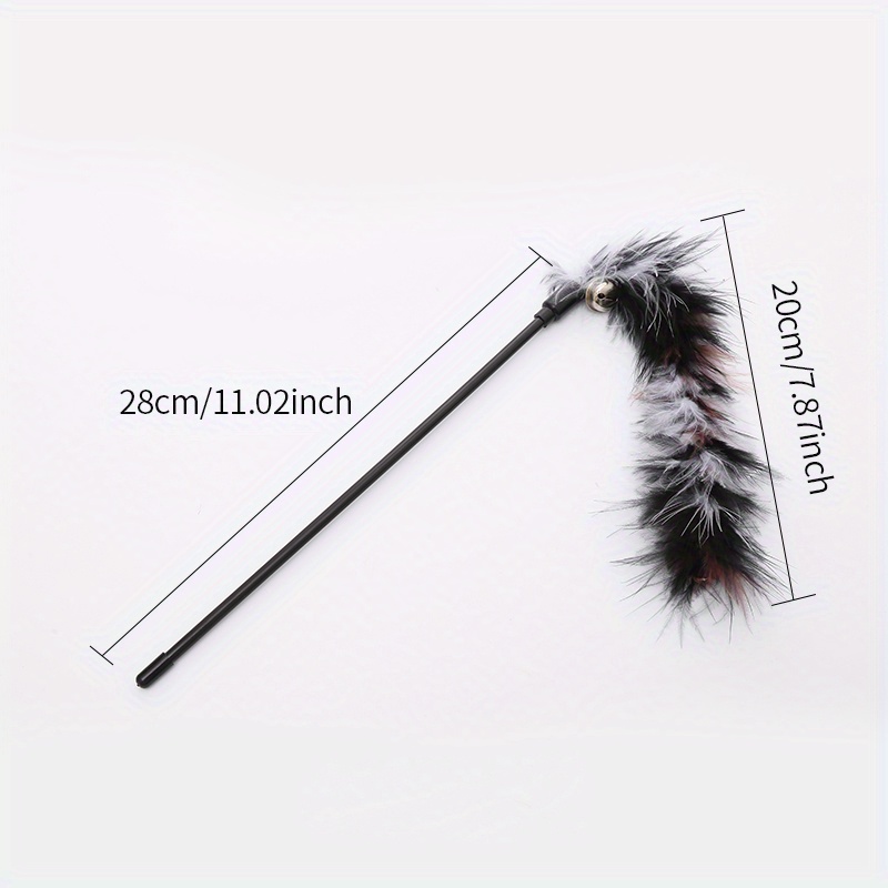 Funny Cat Teaser Stick Feather Wire Chaser Pet Wand Toy Scratch Rope  Adsorbable