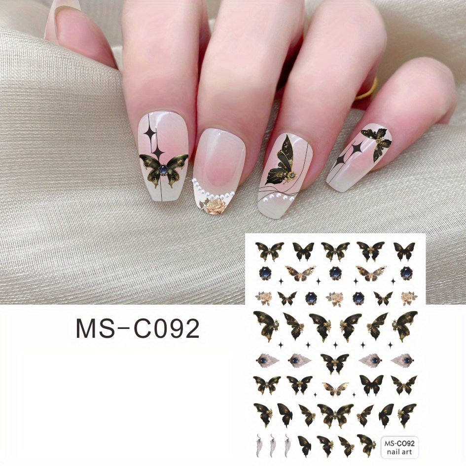 nail art stickers decals 3d self nail - Temu Australia