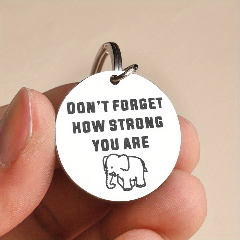 Inspirational Keychain Never Forget How Strong You Are - Temu