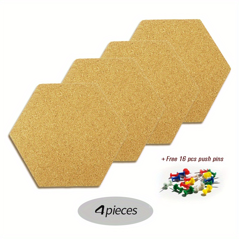50 Pieces Cork Board Tiles Wall Bulletin Boards with Full Sticky Backing  Cork Sheets Cork Tiles for Painting Pictures Notes Drawing Photos Hexagon