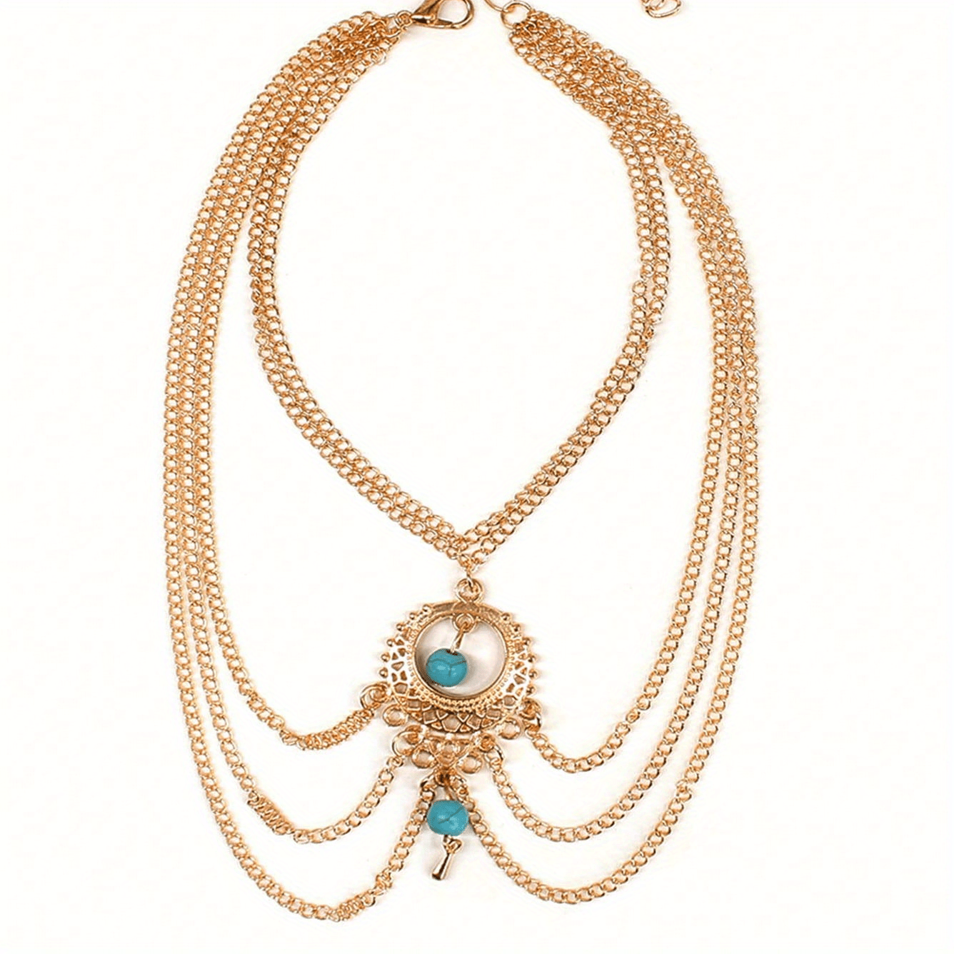Boho Style Layered Beaded Ankle Bracelets for Women