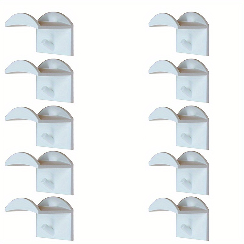 Mojoyce Adhesive Hat Hooks for Wall (10 Pack) - Baseball Caps Hangers Rack ( White) 