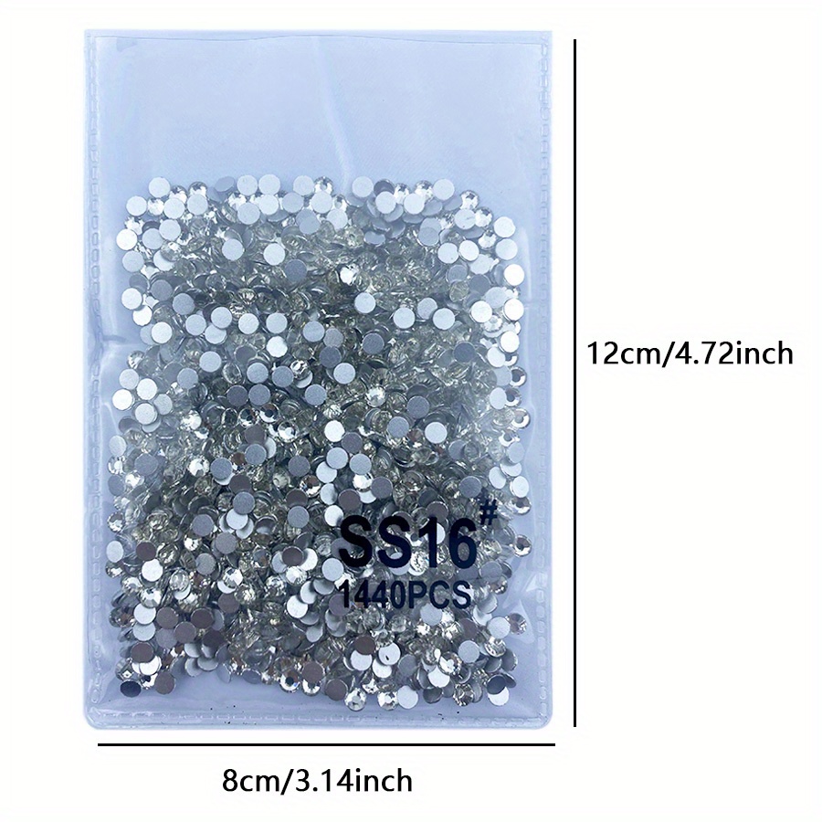 NAISKA 120Pcs Symphony White Crystal Nail Rhinestones Flatback Glass Gems  Stones Multi Shapes Rhinestones Nail Crystals for Nail DIY Crafts Clothes