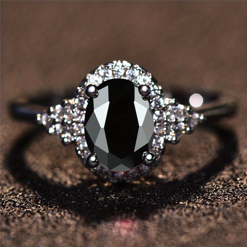 Red Oval Stone Ring with Accents Minimalist Thin Band Wedding Jewelry