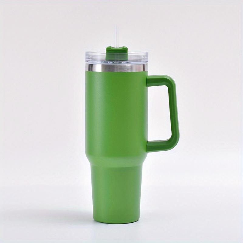 1200ml/40oz Handle & Straw Cold Drink Cup Stainless Steel