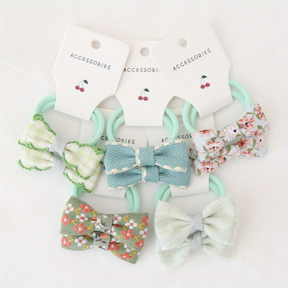 Baby Girl's Hair Clips Cute Hair Bows Baby Elastic Hair Ties Hair