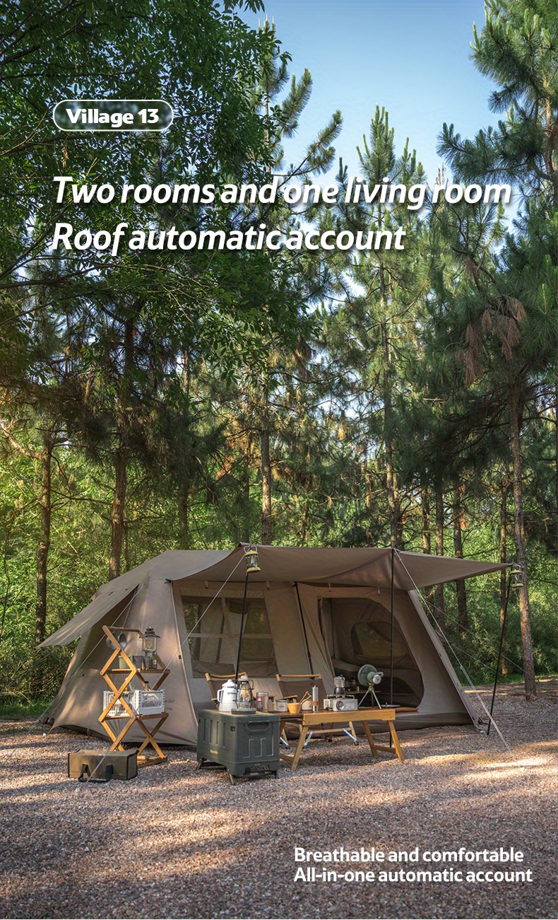 village 13 automatic tent two bedrooms   living room tent for camping Product details 0