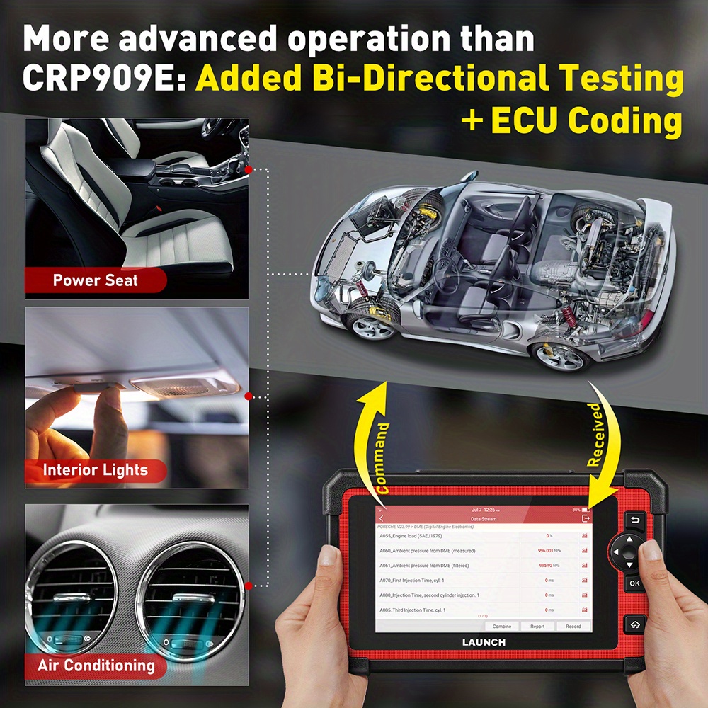 Launch X431 Crp Car Full System Diagnostic Tool - Temu