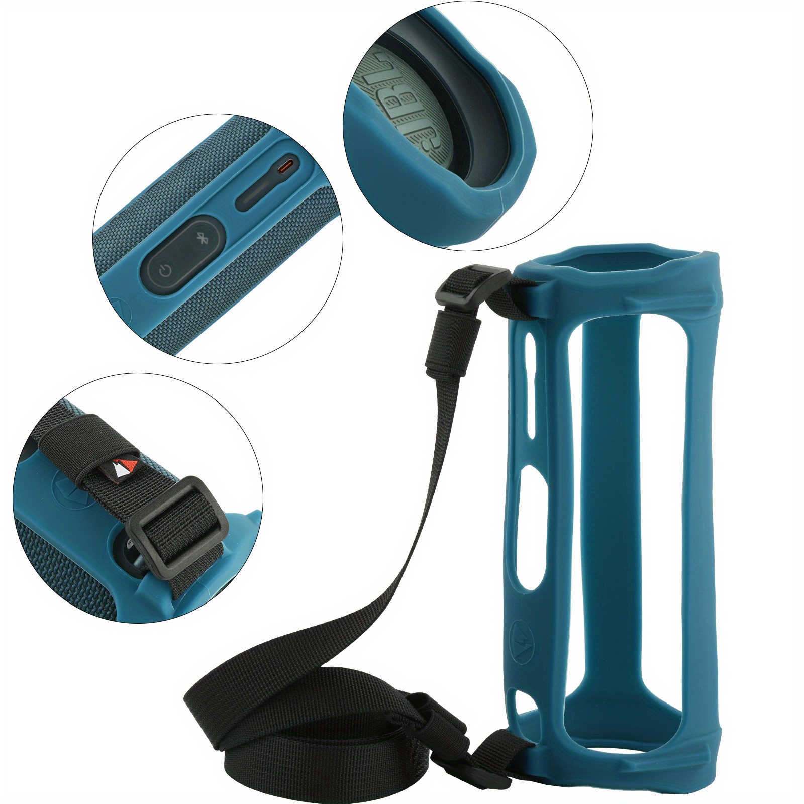  Khanka Hard and Silicone Case Replacement for JBL Charge 5  Portable Waterproof Wireless Bluetooth Speaker. : Electronics