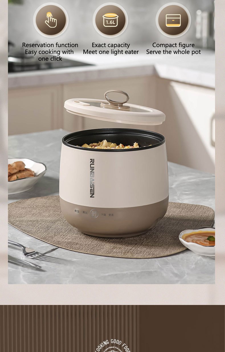 us plug 1 8l multi function electric cooker non stick electric cooker fast cooker suitable for cooking details 7