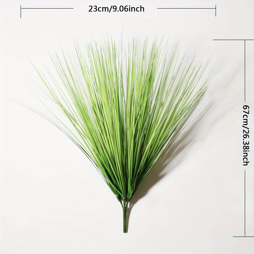 Image of 1pc Artificial Plants, Onion Grass Greenery Plastic Bushes, Faux Greenery Shrubs Fake Outdoor Plants For Home Office Room Indoor Outside Gardening Decor