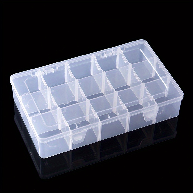 Large Plastic Storage Organizer Box Adjustable Dividers - Temu