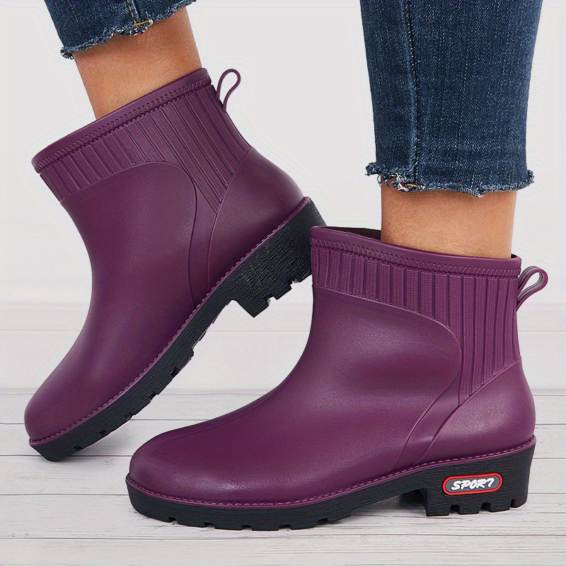Women's Waterproof Ankle Boots Platform Comfortable Stylish Outdoor Rain Boots