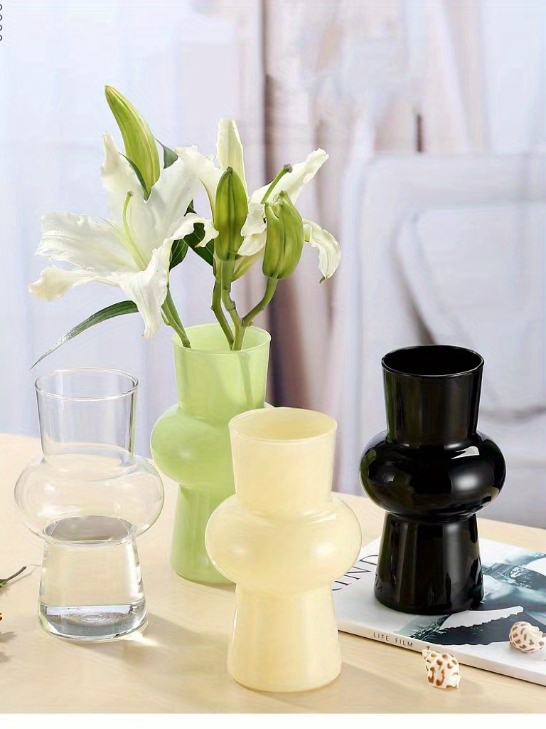 Vase Minimalist Transparent Glass Vase Hydroponic Flower - Temu