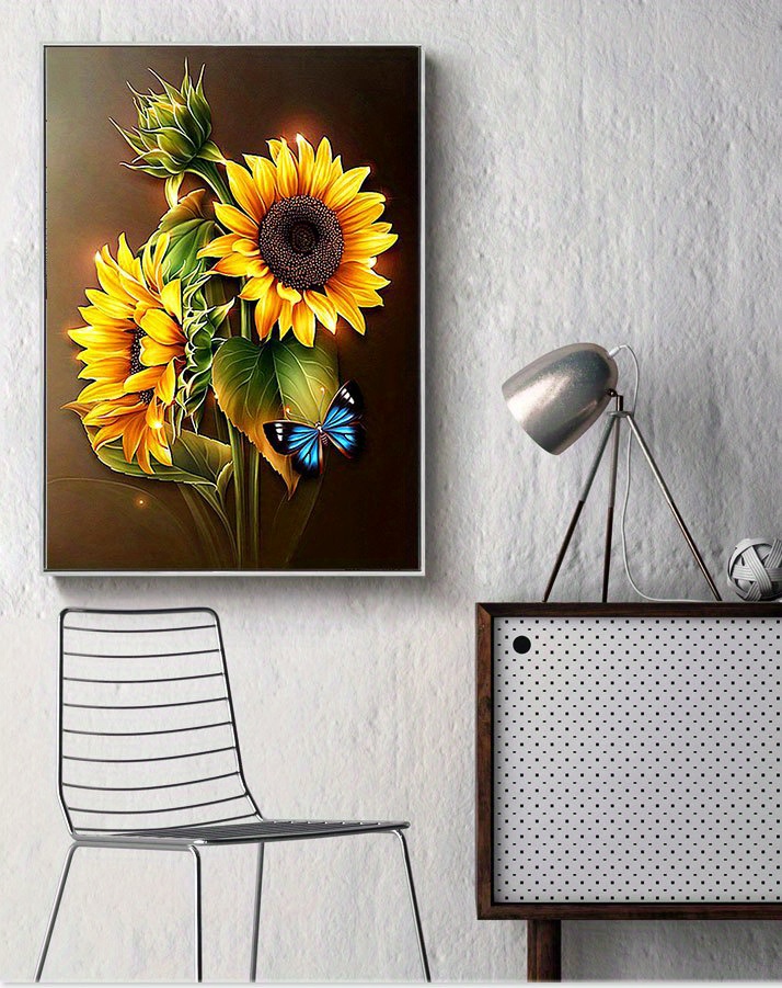 5D Diamond Painting Sunflower Abstract Design Kit