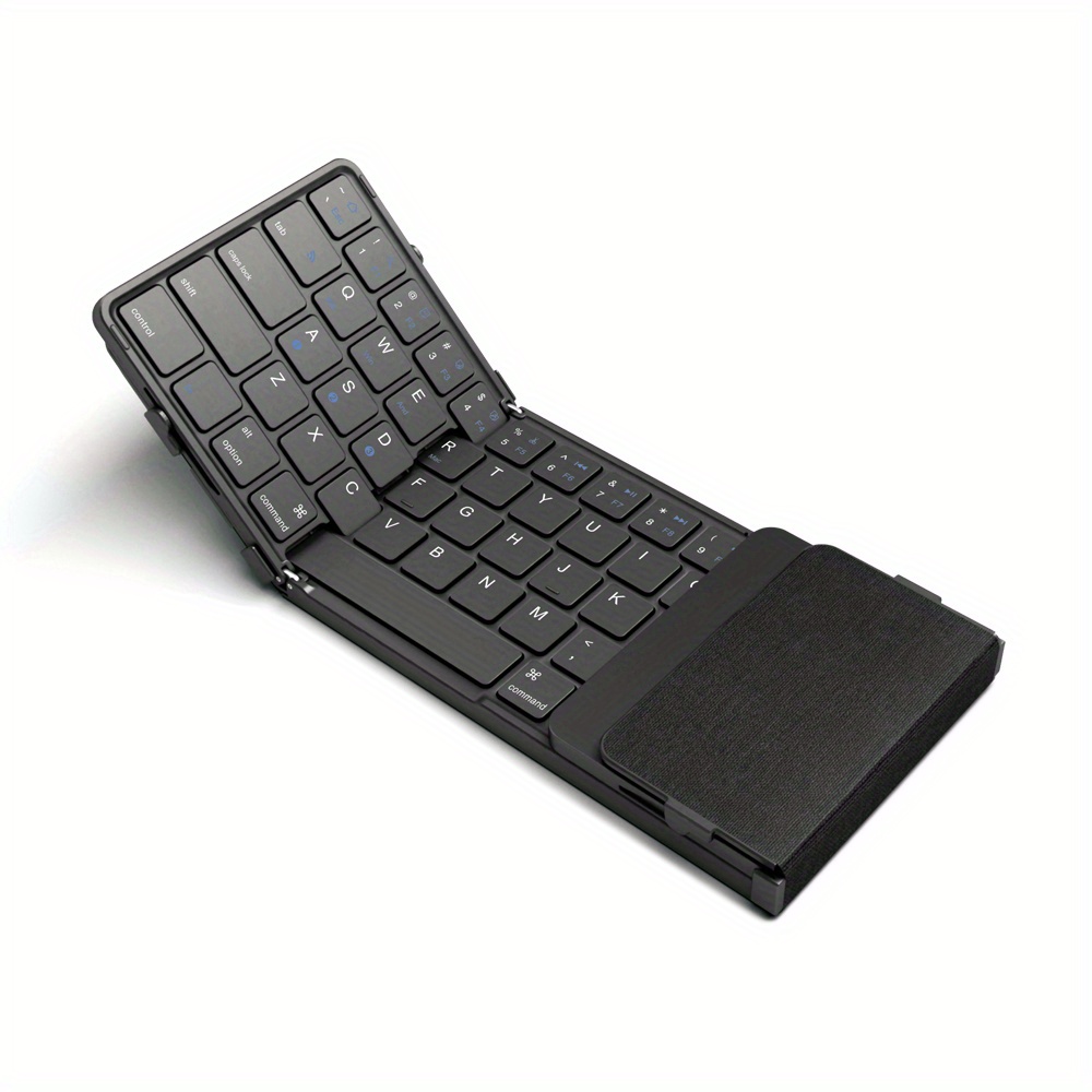 Gimibox Teclado Bluetooth plegable, teclado plegable inalámbrico, teclado  ultra delgado de tamaño completo con batería recargable de iones de litio