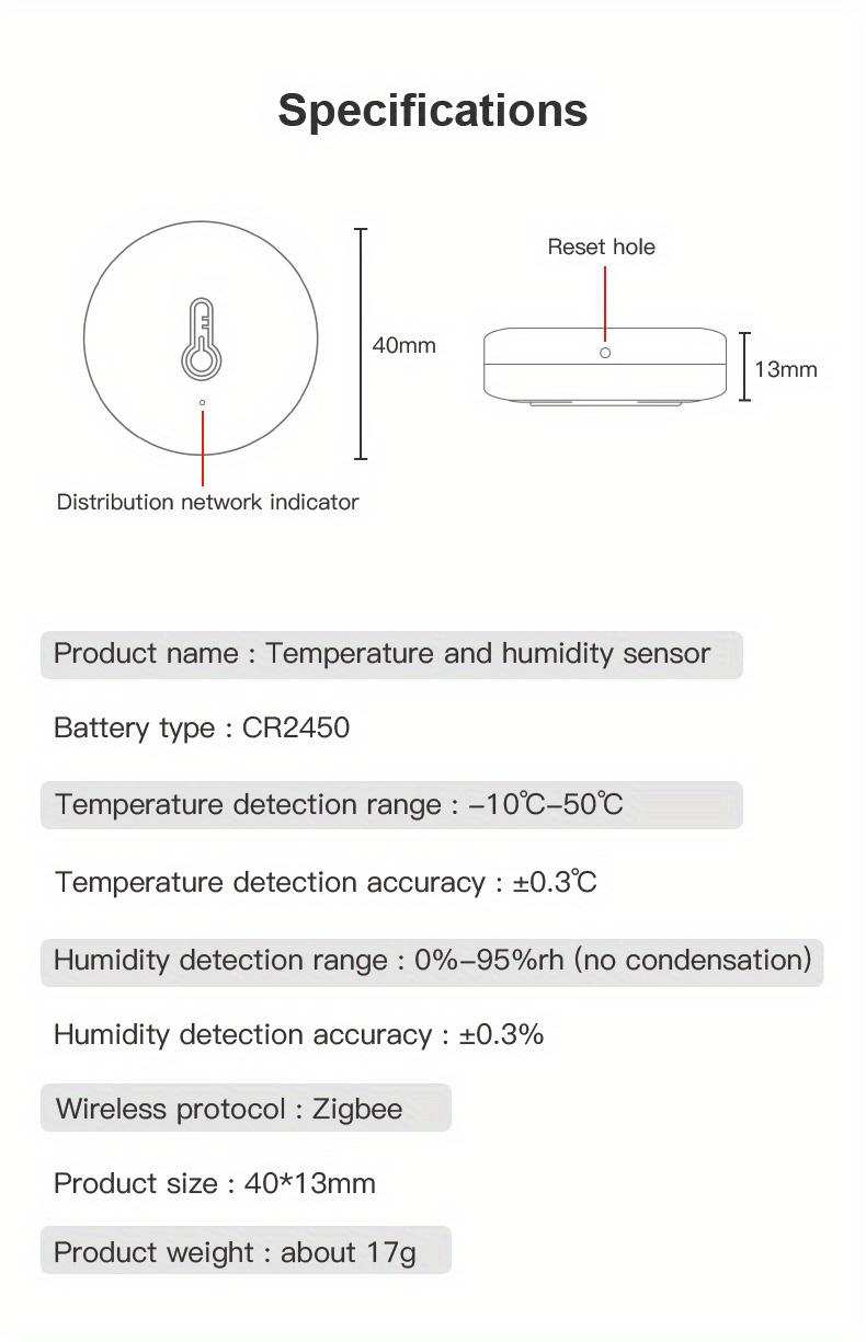 Humidity Meter Sensor Graffiti Smart Zigbee Temperature - Temu