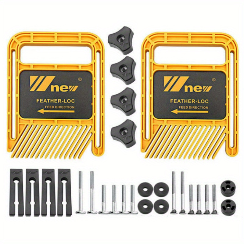Extended Feather Loc Board Set Double Featherboards Miter Gauge Slot Woodworking Saw Table Safety Tools