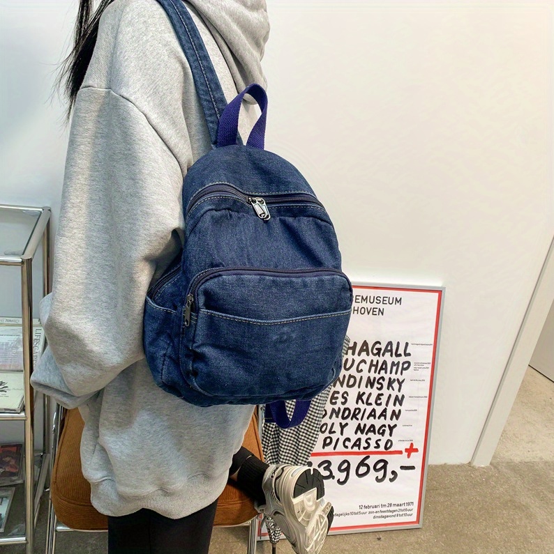Mini Fashionable Denim Backpack