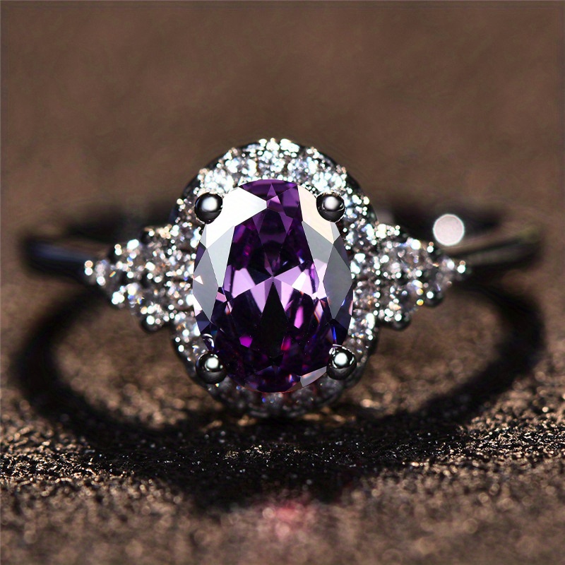 elegant stone ring white accents minimalist thin Temu Saudi Arabia