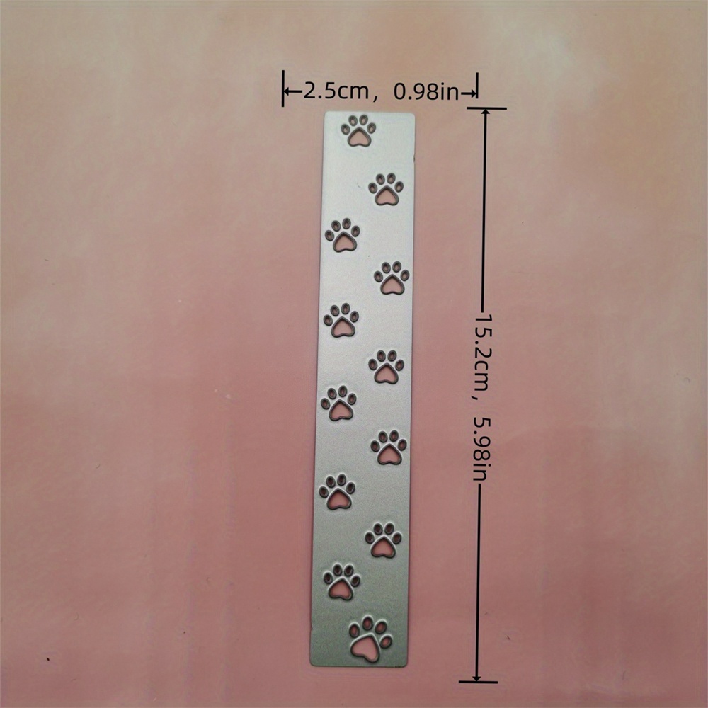 Image of Dog Paw Print Die-cutting Stencil - Animal-themed Craft Tool For Scrapbooking, Card Making, And Diy Projects, Crafting Accessory | Design | Durable Diecutting, Dog Craft Supplies
