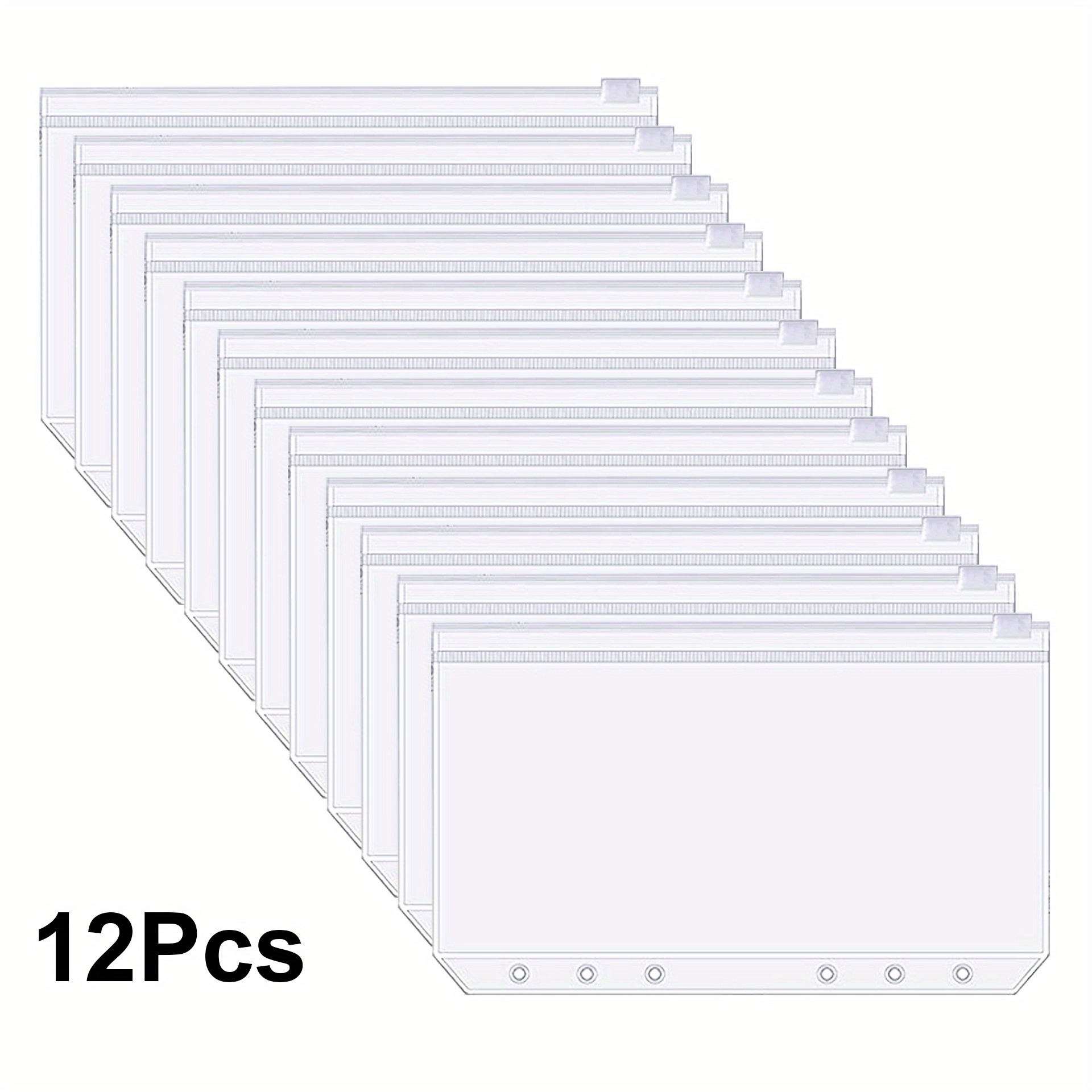 A6 Binder Pockets Binder Zipper Folders For 6 ring Notebook Temu