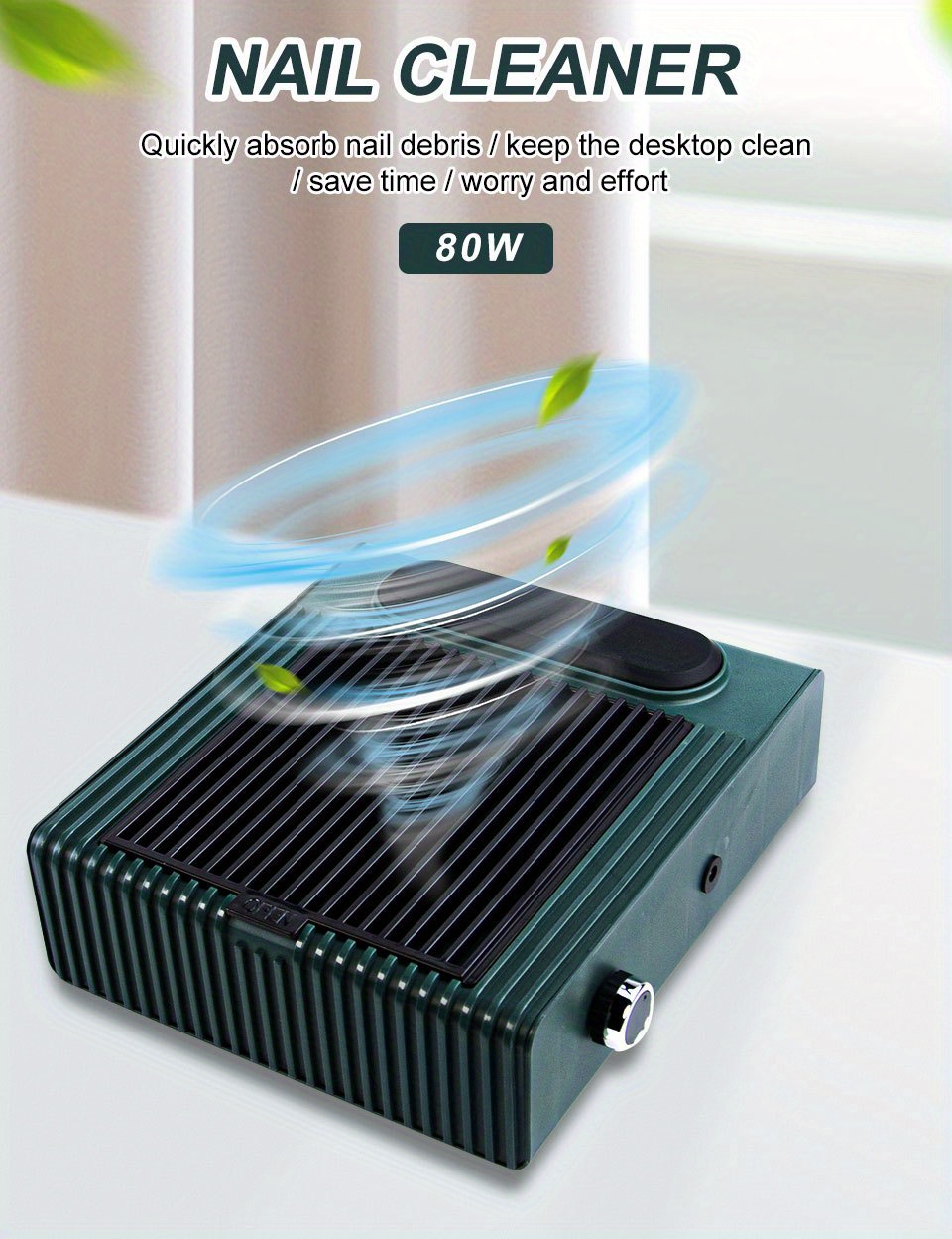 安い正規品 ネイル真空吸引クリーナー 80 ワット強力な速度調節可能な熱放散ネイル集塵機米国のプラグイン 100?240V：グッドの森 