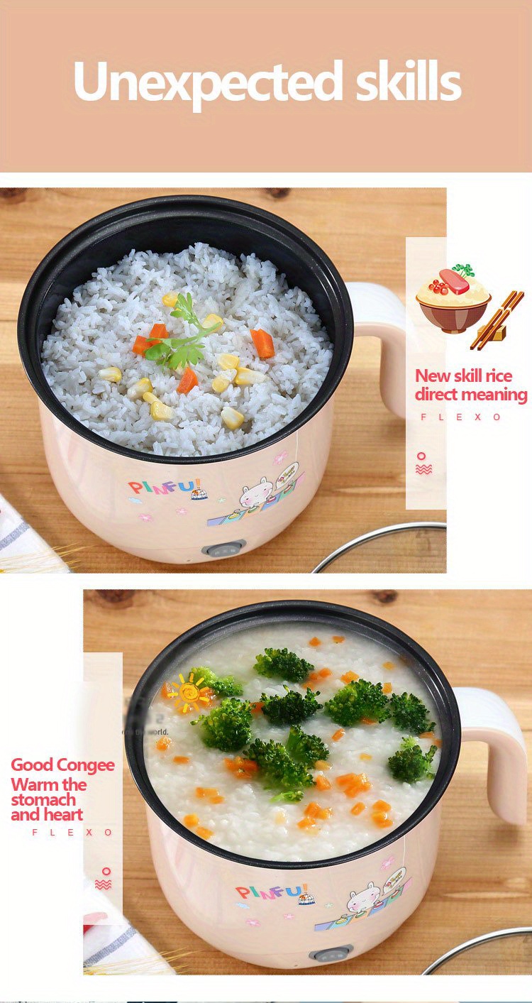 1pc au plug   electric rice cooker mini multi function electric rice cooker small   pot student     cooking noodle cooker multi functional cooking fire adjustable 1 8l details 13