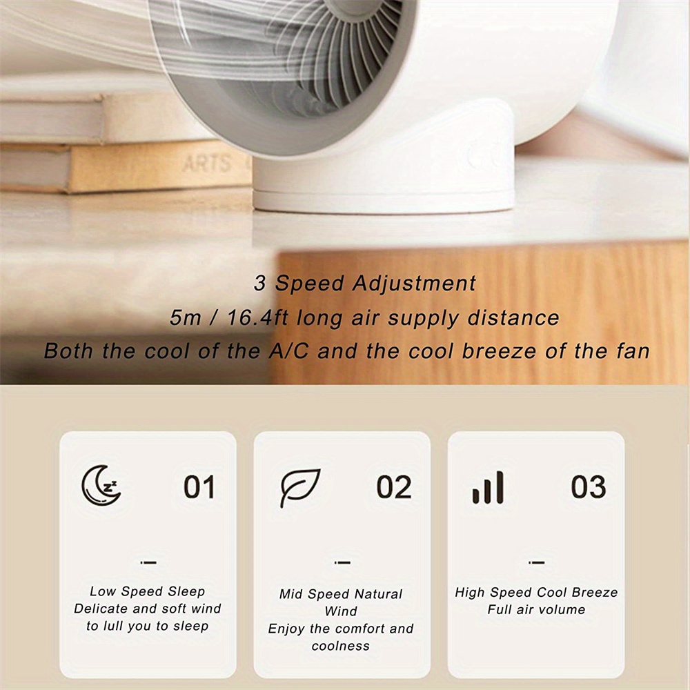 1pc portable air conditioner fan mini air conditioner cooling fan desktop double spray humidifier with night light quiet personal air cooler with 3 speed fan for bedroom office outdoor details 5