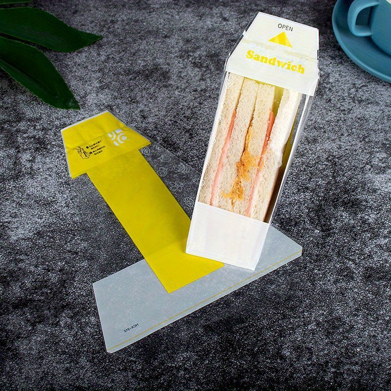 Sandwich Packaging Bag Transparent Disposable Sandwich - Temu