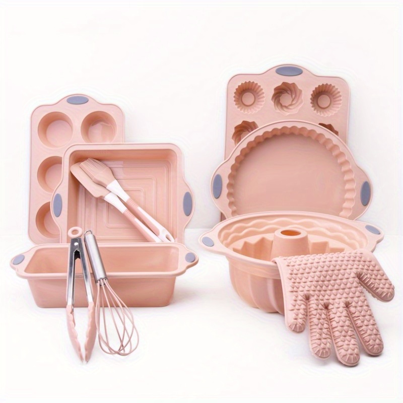 Baking Tools Set, Including Silicone Cake Cupcake Molds, Heat Resistant  Glove, Tong, Oil Brush, Whisk And Spatula, Diy Baking Tools Set, Kitchen  Gadgets, Kitchen Accessories, Home Kitchen Items - Temu