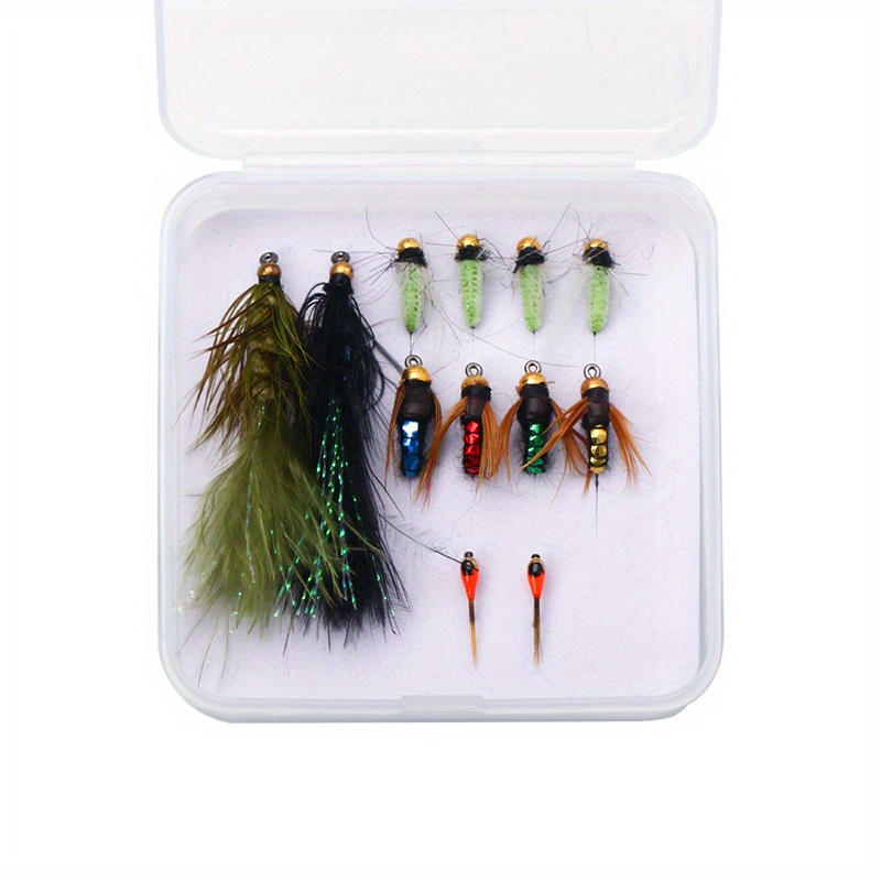 Hand Tied Fly Fishing Flies Assortment Fly Box Dry Wet Scud - Temu Canada