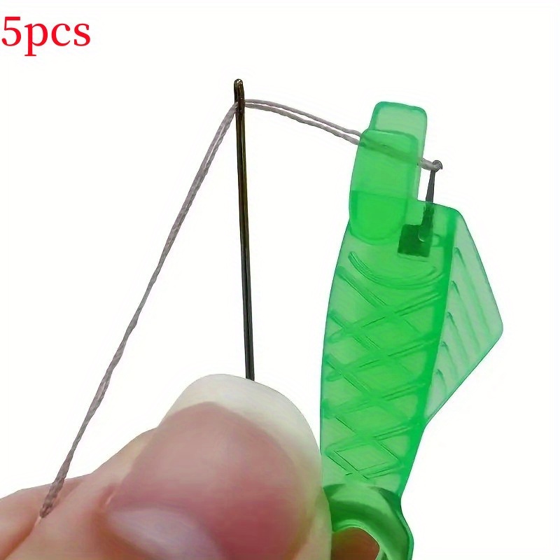 CawBing Needle Threader for Hand Sewing, Plastic Wire Hook Simple Threader for Needles Small Eye Needle Threader for Sewing Machine Needle Threader Tool for