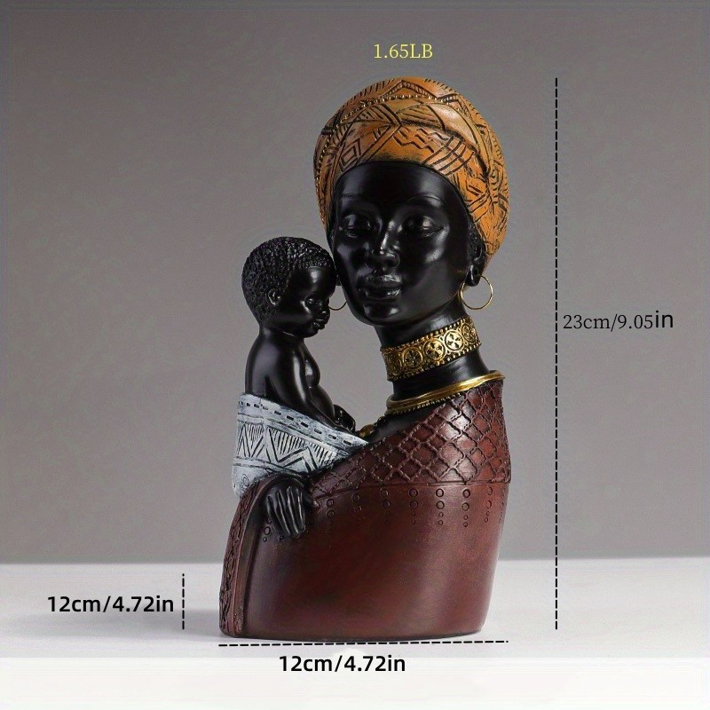 African Mother And Child Statue Resin Bust Decor For Living Room, Office,  And Mother's Day Gifts Temu Philippines