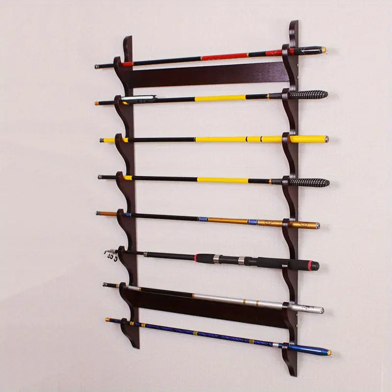 Organize Display Fishing Rods 8 hole Wooden Rod Holder! - Temu Canada