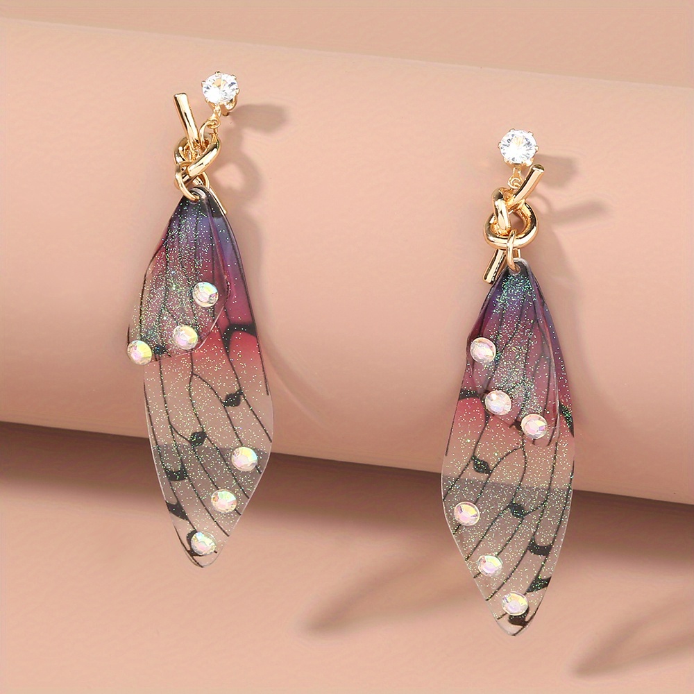 Fairy Wing Earrings Sparkly Butterfly Wing Earrings 