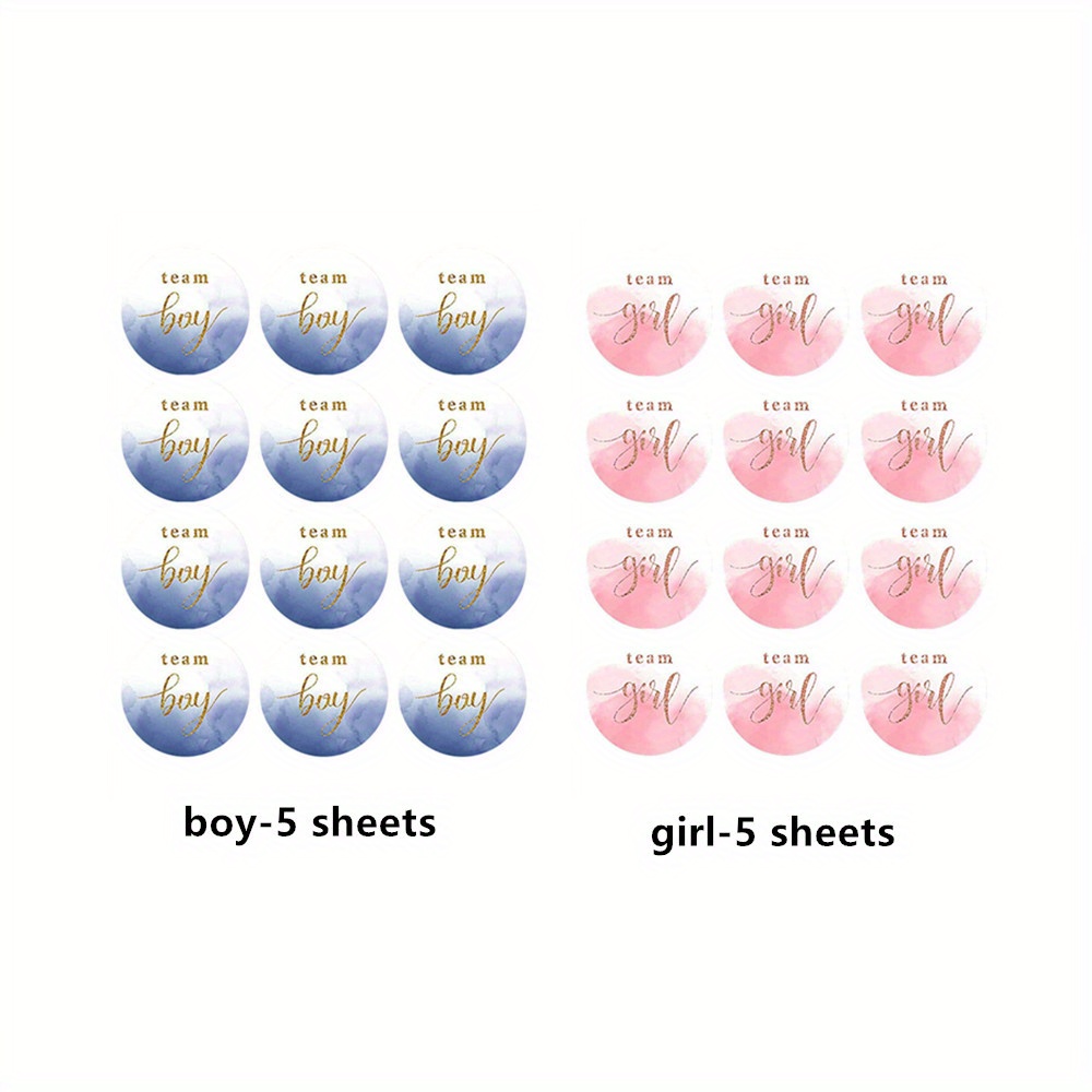Team Boy Team Girl Stickers Boy Girl Sticker Gender Reveal - Temu Germany