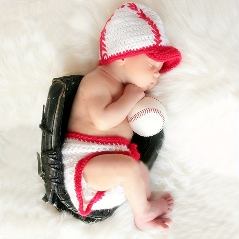 Baseball Photo Prop Hat & Diaper Cover Baby Gift / Newborn 