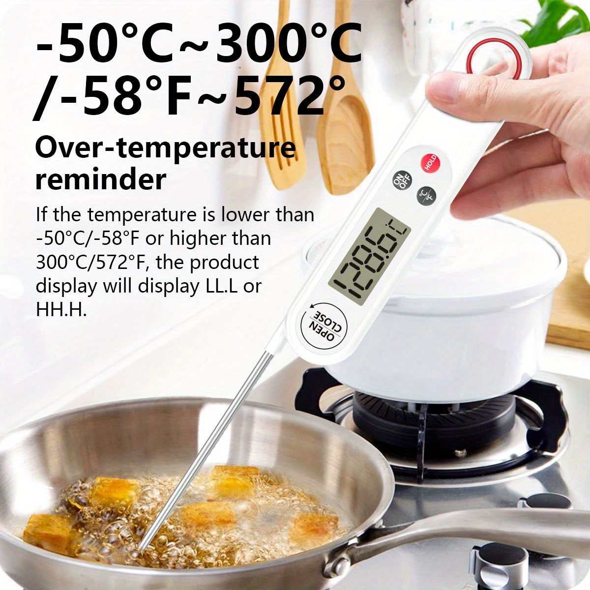 Digital Meat Thermometer Instant Read Waterproof Food - Temu