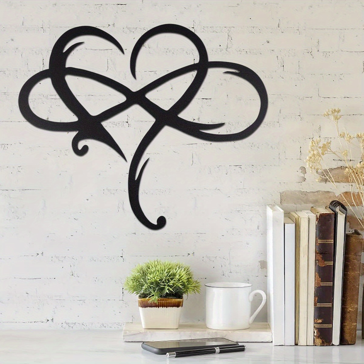 Infinity Heart Black Heart Metal Wall Decor Love Wall Decor - Temu