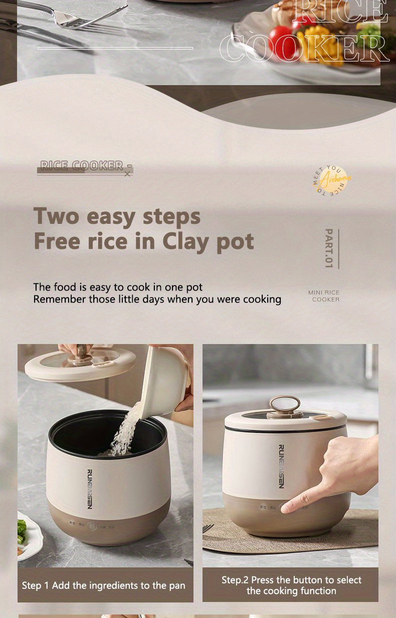 us plug 1 8l multi function electric cooker non stick electric cooker fast cooker suitable for cooking details 1