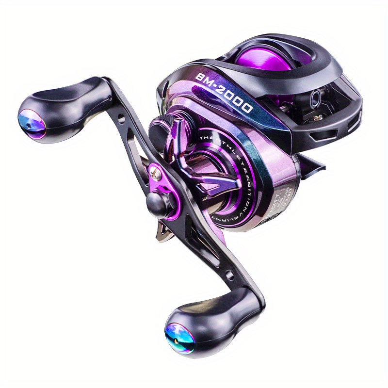 Compact Baitcasting Reel with Aurora Spray Paint, 7+1 SS BB, 8 Magnet  Braking System, 17.6 Lb Carbon Drag - Ideal for Precision Fishing