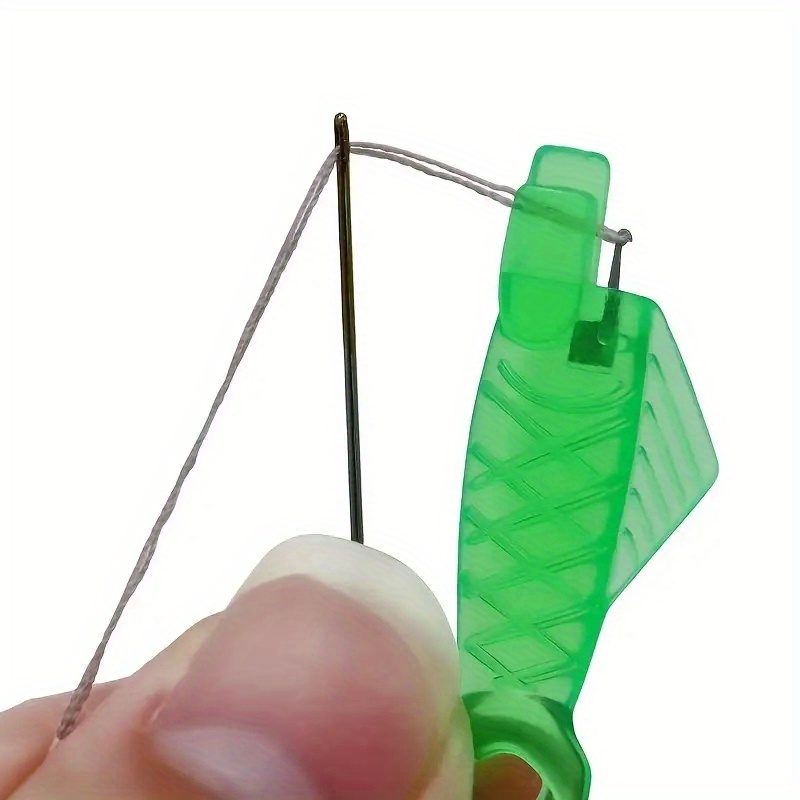  Desk Needle Threader, Automatic Double Needle Hand Threader  Hand Threader Green Double Hole Needle Threader Insertion Tool for Sewing  Machine DIY Hand Made Works Threader