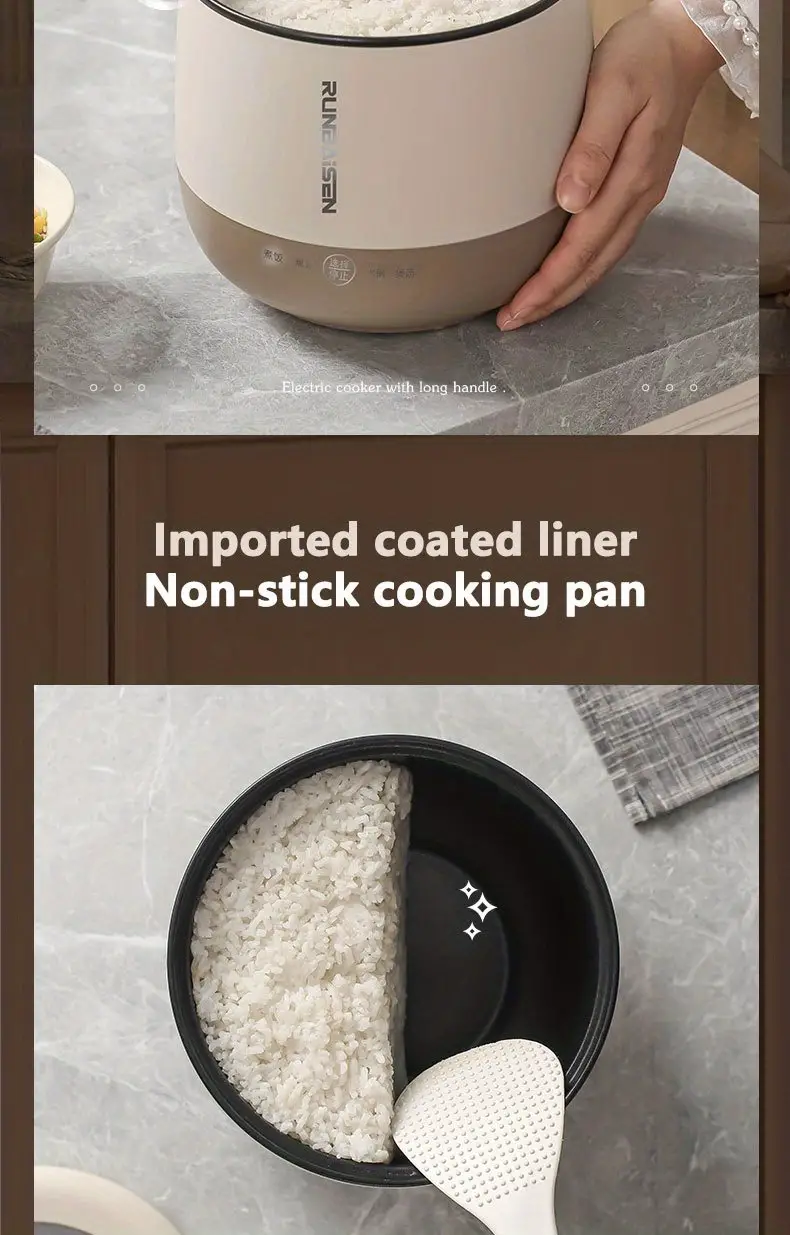 1pc 1 8l mini rice cooker multifunctional rice pot cooking rice non stick pot porridge cooker soup dormitory electric cooker details 12