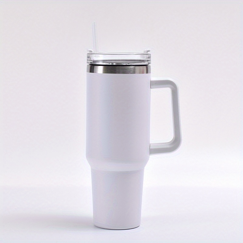 Reusable Vacuum Tumbler With Lid And Straw Insulated Double - Temu