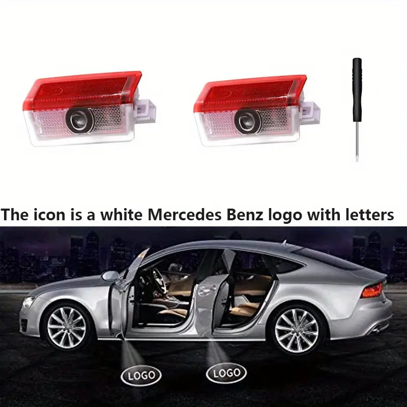 Car Door Light Logo Projector For Mercedes Benz Accessories - Temu